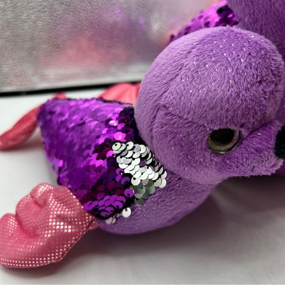 Adventure Planet Color Changing Sequin 2 Piece Seal Toy Plush Stuffed Animals - Picture 9 of 13